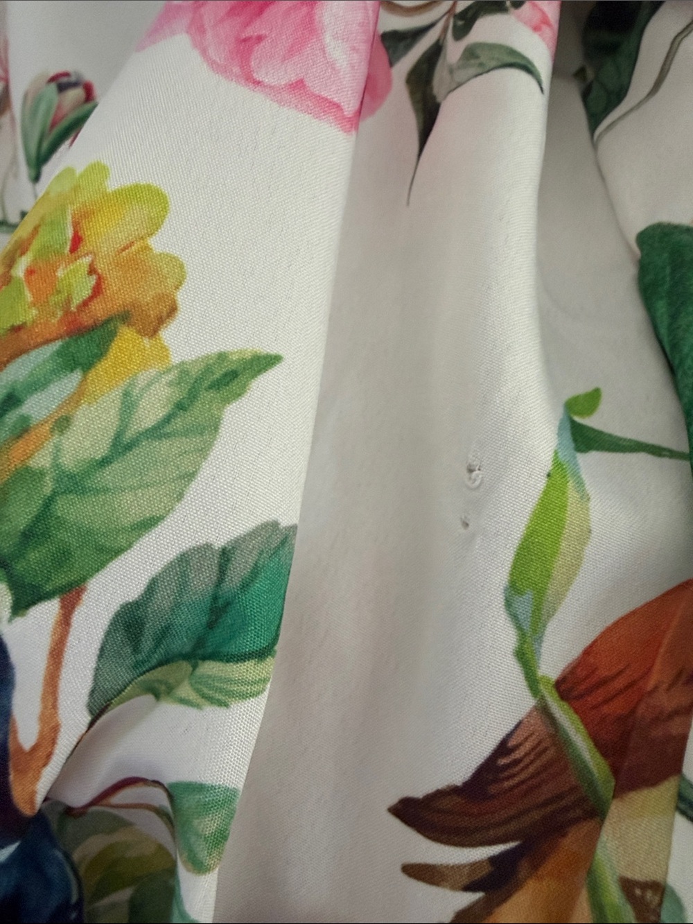 Calypso St Barth Floral/ Bird Print White Maxi Skirt and Puff Sleeve top Set - Picture 15 of 15